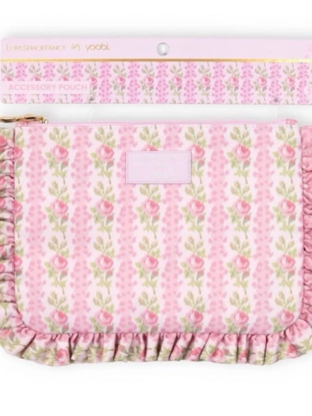 🌸 LoveShackFancy x Target Yoobi Blooming Heirloom Flat Zip Ruffled Pencil Case 🌸